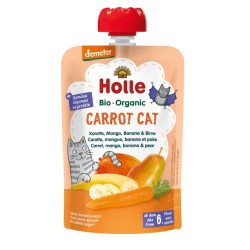 Organic Puree CARROT CAT Carrot, Mango, Pear & Banana From 6 Months No Sugar 100g Holle
