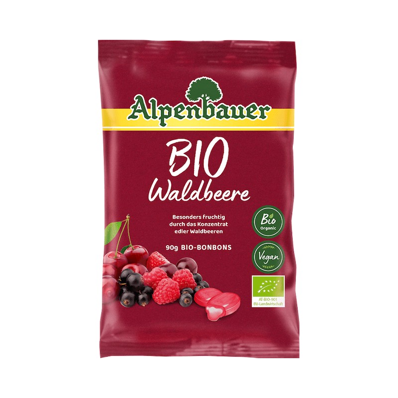 Cukierki z Nadzieniem o Smaku Owoców Leśnych BIO 90g Alpenbauer