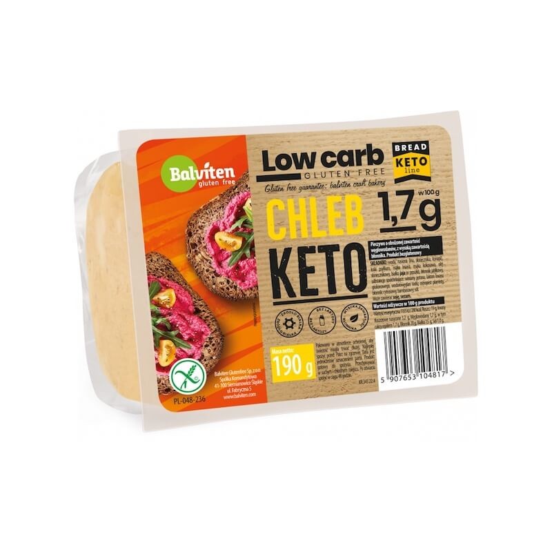 Gluten-Free KETO Sliced Bread With Reduced Carbs 190g Balviten
