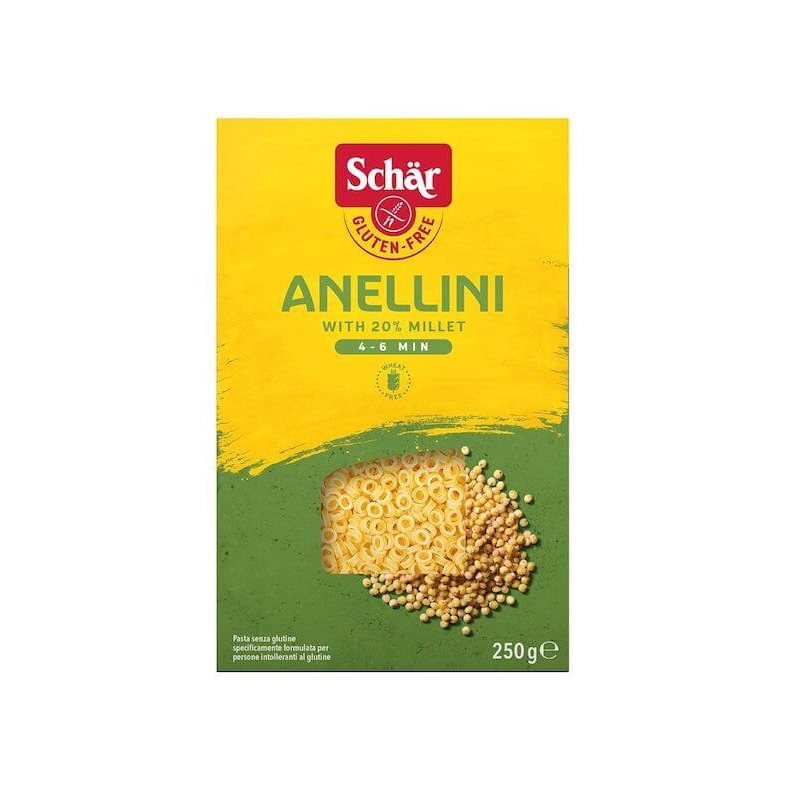 Gluten-Free Pasta CORN-RICE-MILLET Anellini 250g Schar