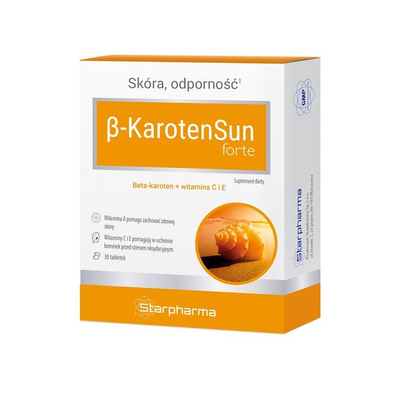 Beta-Karoten Sun Forte 30 Tabletek Starpharma