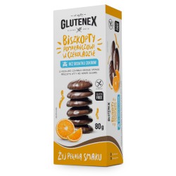 Gluten-Free Orange Sponge Biscuits In Chocolate No Sugar 80g Glutenex
