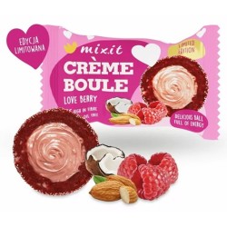 Crème Boule Love Berry Kulki Daktylowe z Liofilizowanymi Owocami Wypełnione Kremem Migdałowym 30g Mixit