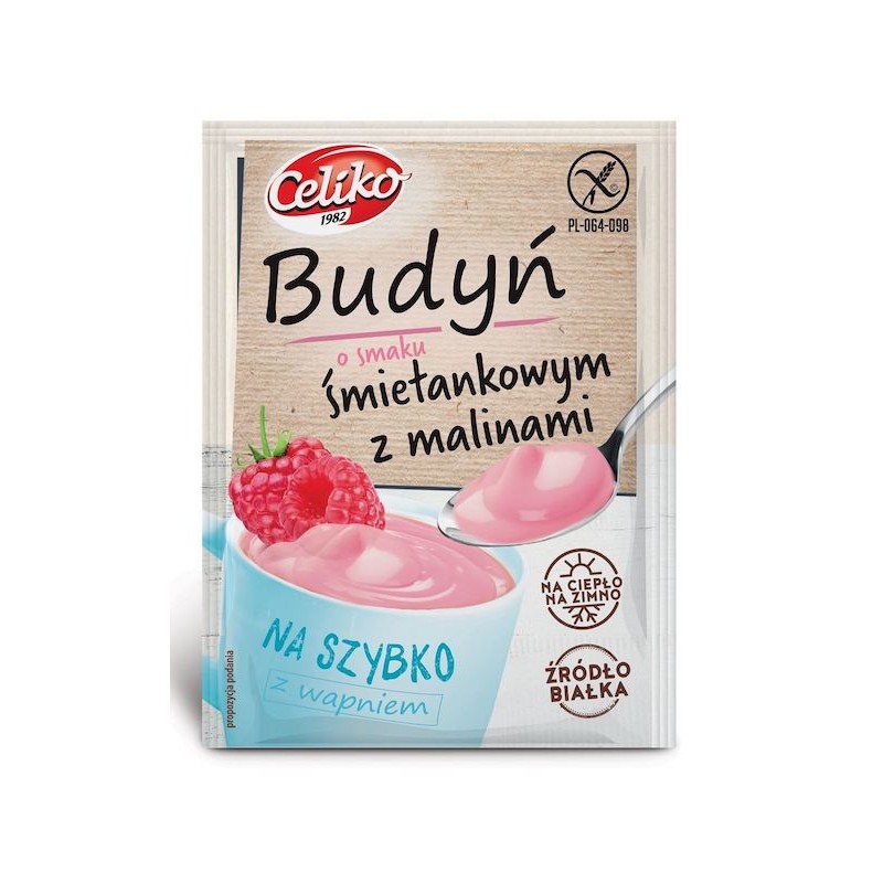 Gluten-Free Cream Pudding With Raspberry 37g Celiko