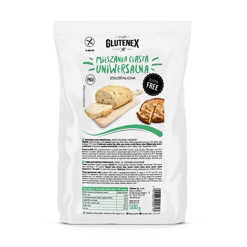 Gluten-Free Low Protein Universal Cake Mix 500g Glutenex