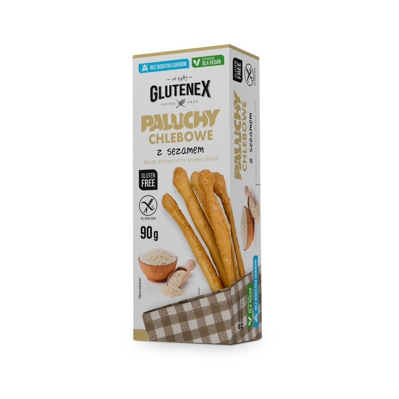 Gluten-Free Vegan Breadsticks With Sesame No Sugar 90g Glutenex
