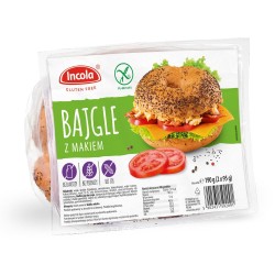 Gluten-Free Bagel With Poppy Seeds (2 x 95g) 190g Incola