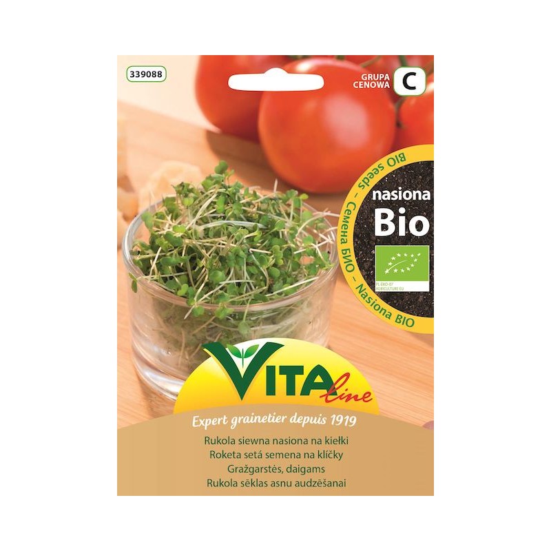 Organic Sprouting ROCKET Seeds 15g Vita Line