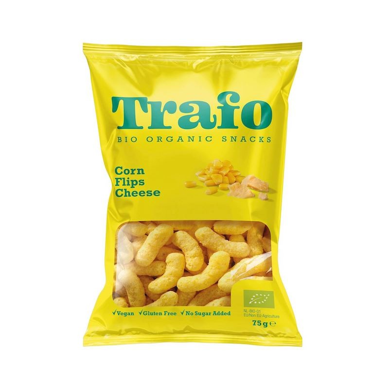 Organic Corn Flips Cheese 75g Trafo