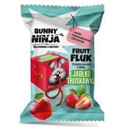Przekąska Owocowa Fruit Fluk Jabłko Truskawka Bez Dodatku Cukru Bez Glutenu 15g Bunny Ninja