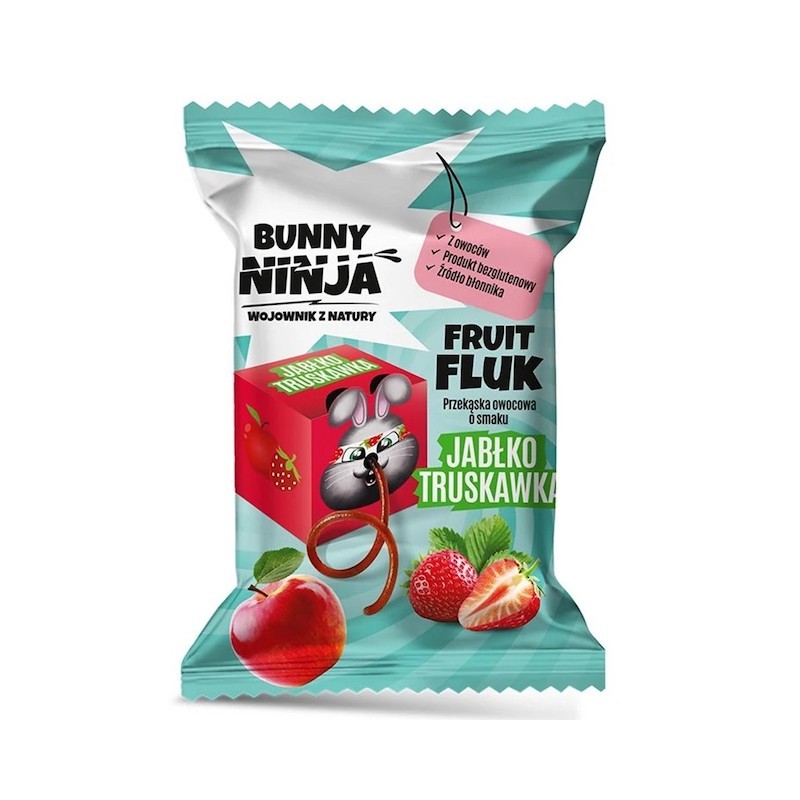 Fruit Fluk Apple & Strawberry No Sugar 15g Bunny Ninja