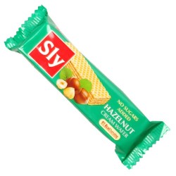 Wafer With Hazelnut Cream, No Sugar 20g Sly Nutritia