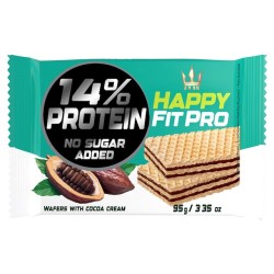Proteinowe Wafelki Kakaowe Bez Dodatku Cukru 95g Flis Happy Fit Pro
