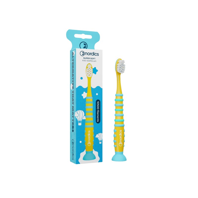 Children's Toothbrush 10500 Super Soft Yellow-Blue Nordics
