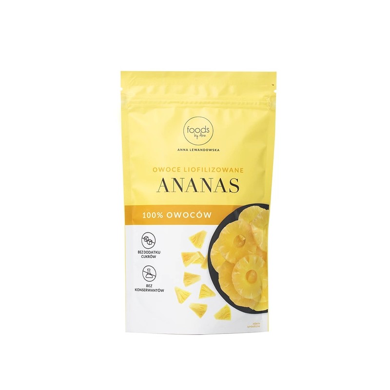 Freeze-Dried PINEAPPLE, No Sugar 100g Foods by Ann