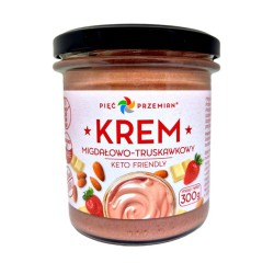 Almond & Strawberry KETO Cream No Sugar 300g Pięć Przemian