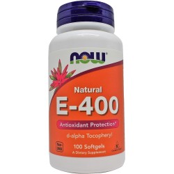 Vitamin E-400 D-Alpha Tocopheryl 100 kapsułek NOW Foods