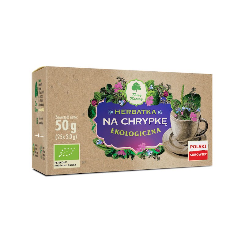 Organic Tea For Hoarseness (25x2g) 50g Dary Natury