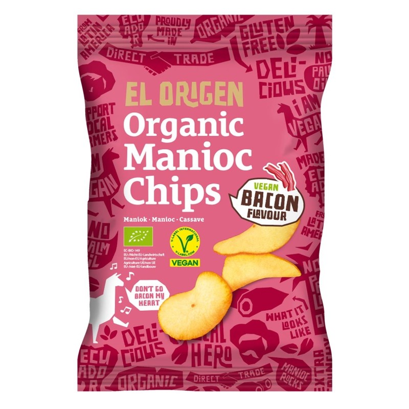 Organic Gluten-Free Bacon Cassava Crisps 60g EL ORIGEN