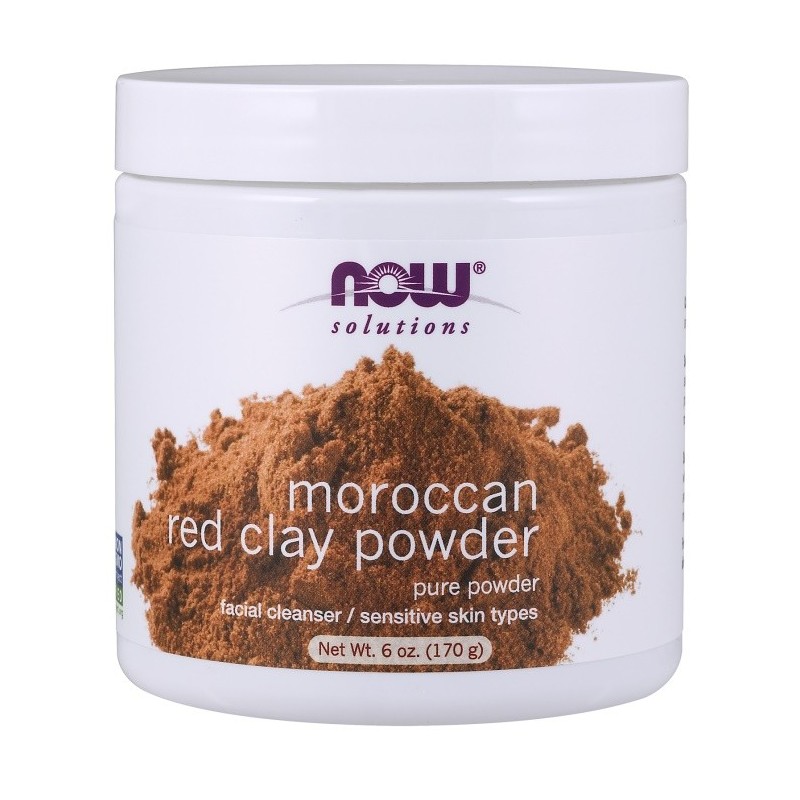 Red Clay Powder Moroccan 170g NOW Foods