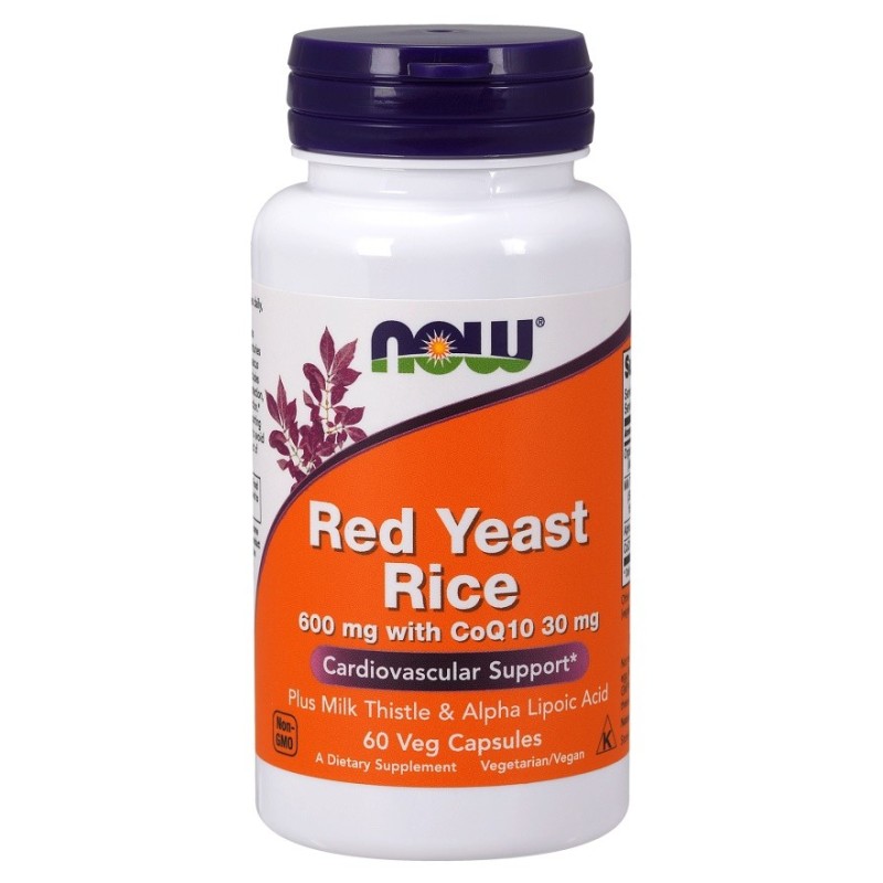 Red Yeast Rice with CoQ10 600mg 60 vcaps NOW Foods