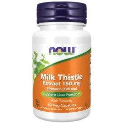 Milk Thistle Extract with Turmeric, 150mg - 60 vcaps NOW Foods