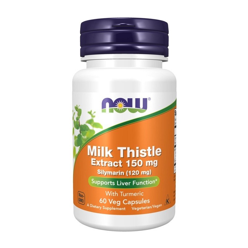 Milk Thistle Extract with Turmeric, 150mg - 60 vcaps NOW Foods