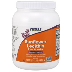 Sunflower Lecithin, Pure Powder 454g NOW Foods