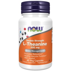 Double Strength L-Theanine, 200mg 60 vcaps NOW Foods