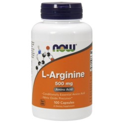 L-Arginina 500mg 100 kapsułek NOW Foods