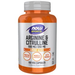Arginine & Citrulline 120 vcaps NOW Foods