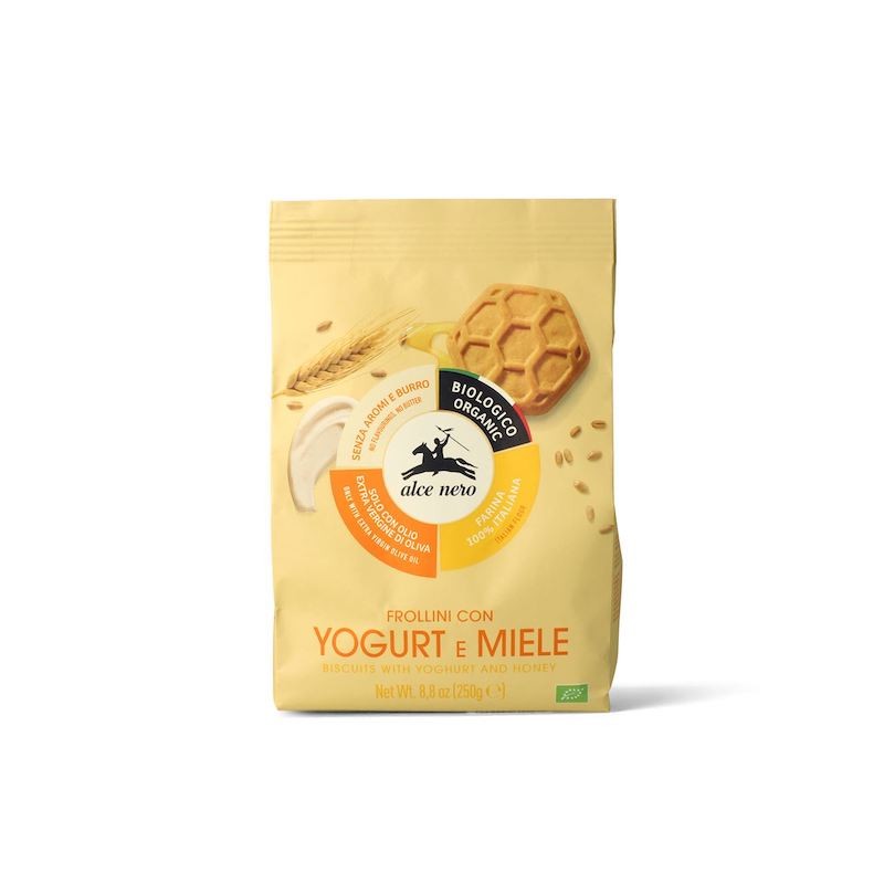 Organic Yoghurt & Honey Biscuits With Extra Virgin Oil 250g Alce Nero