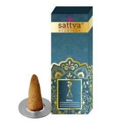Handcrafted Incense Cones Relax 20g Sattva (Ayurveda)