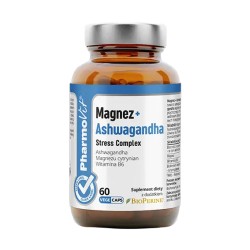 Magnez + Ashwagandha Stress Complex Bezglutenowe 60 Kapsułek Pharmovit (Clean Label)