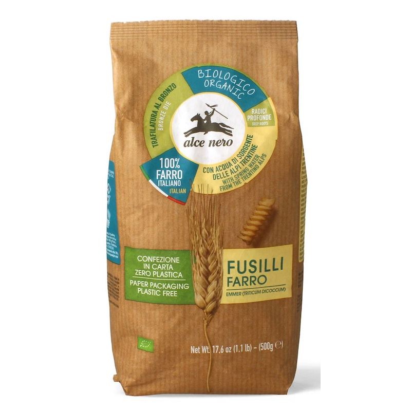 Organic Emmer Pasta Fusilli 500g Alce Nero