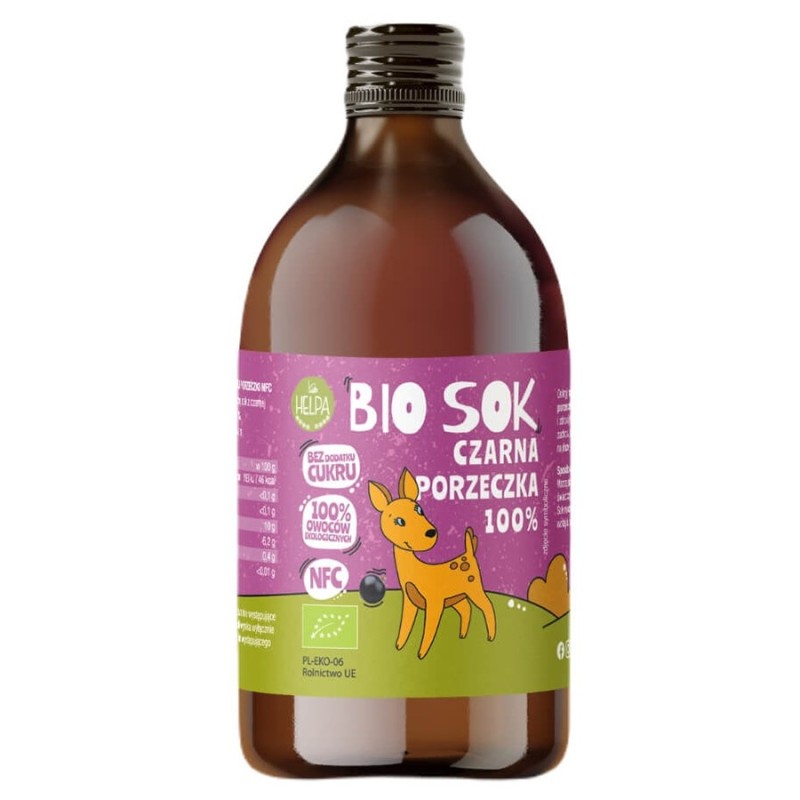 Sok Czarna Porzeczka 100% BIO 250ml Helpa