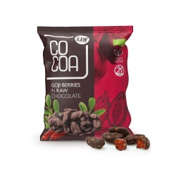 Organic Vegan Goji Berries in Raw Chocolate 70g Cocoa
