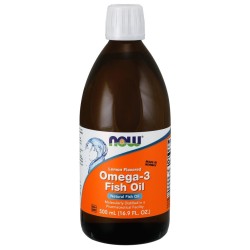 Omega-3 Fish Oil Liquid, Lemon 500 ml. NOW Foods