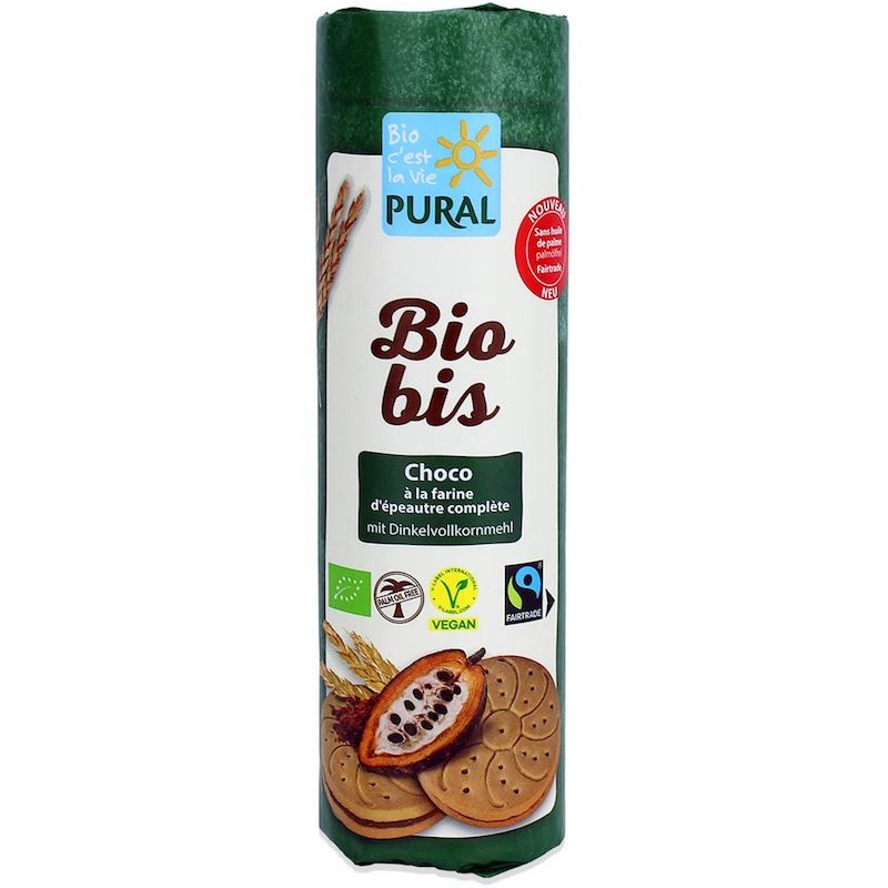 Organic Vegan Spelt Cookies With Cocoa Cream Fair Trade 320g Pural (Bio Bis)|4ecoshop