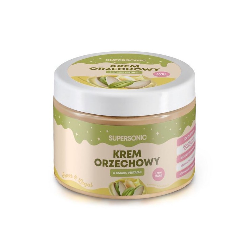 Krem Orzechowy o Smaku Pistacji 250g Supersonic