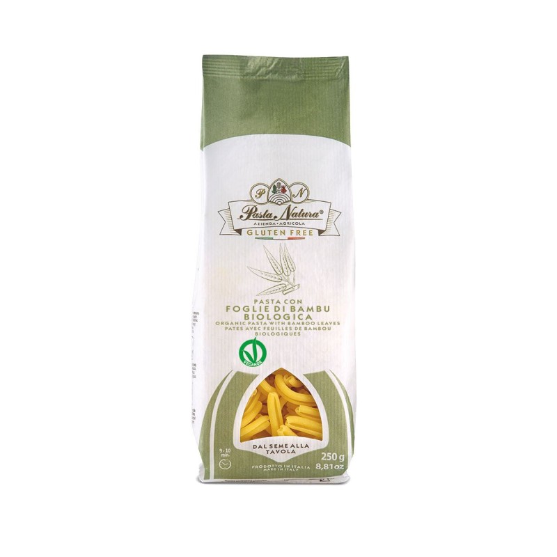 Makaron Ryżowy Razowy z Liśćmi Bambusa Casereccia Bezglutenowy BIO 250g Pasta Natura