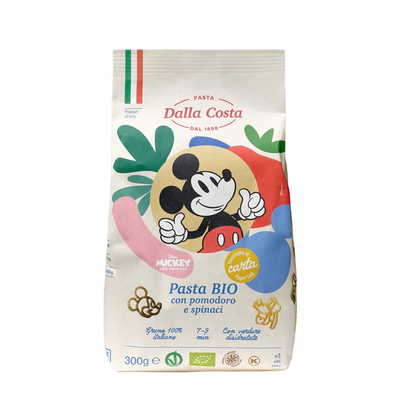 Makaron (semolinowy trójkolorowy) DISNEY Mickey BIO 300g Dalla Costa