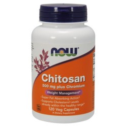 Chitosan 500mg Plus Chromium 120 vcaps NOW Foods