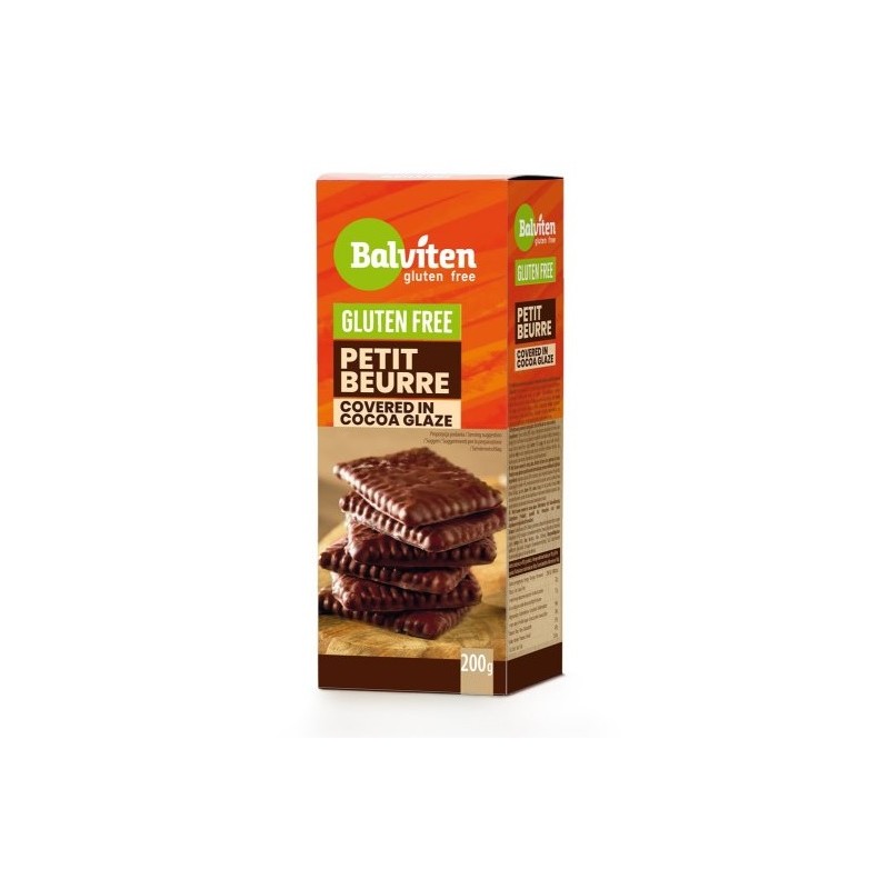 Gluten-Free Petit Beurre Biscuits In Cocoa Glaze 200g Balviten