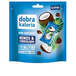 Batoniki Mini Kokos & Czekolada Bez Dodatku Cukru 6 x 18g Dobra Kaloria