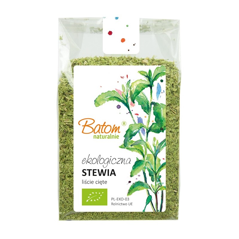 Stewia Liście Suszone Cięte BIO 80g Batom