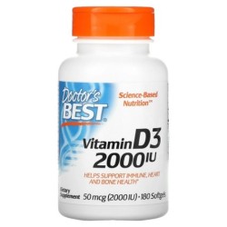 Vitamin D3, 2000 IU 180 softgels Doctor's Best