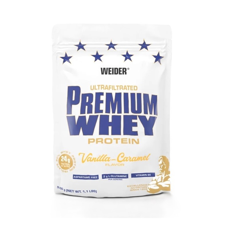 Premium Whey, Vanilla - Caramel 500g Weider