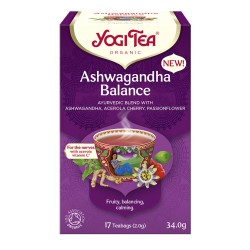 Herbatka Ajurwedyjska Równowaga z Ashwagandhą (Ashwagandha Balance) BIO (17 x 2g) 34g Yogi Tea