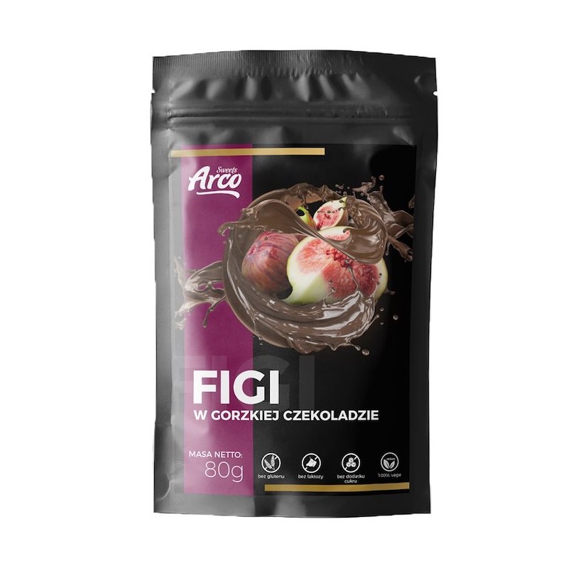 Figs In Dark Chocolate No Sugar 80g Arco Sweets